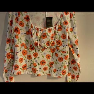 Forever 21 Beauty Floral Print Top